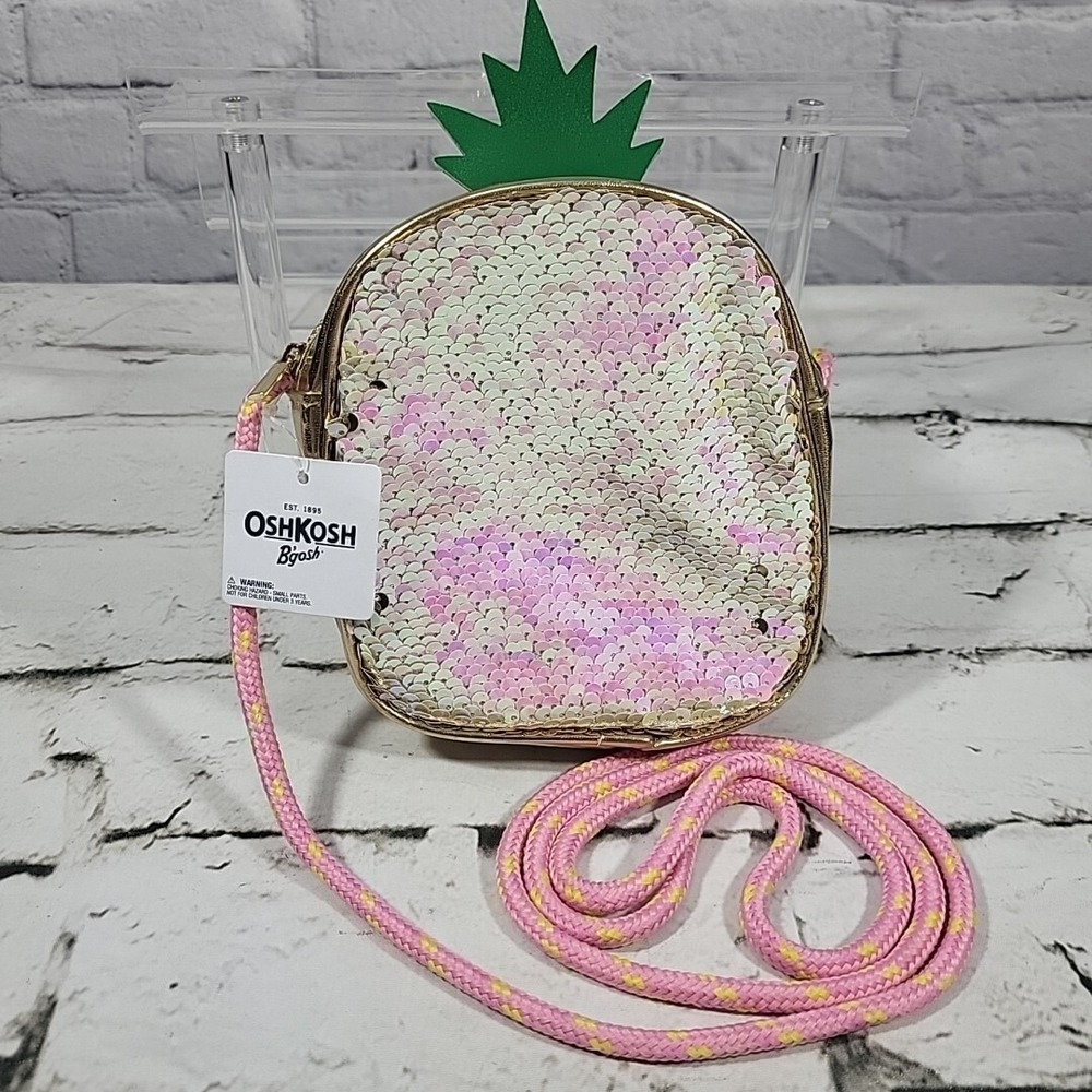 OSHKOSH B'Gosh Pineapple Flip Sequin Purse NWT‎